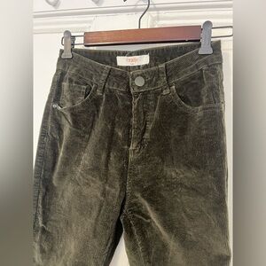 Oraije Green Corduroy Flares
